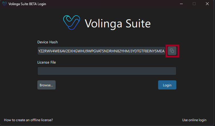 Device hash display