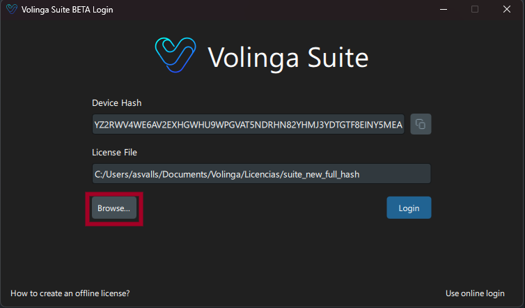 License file selection